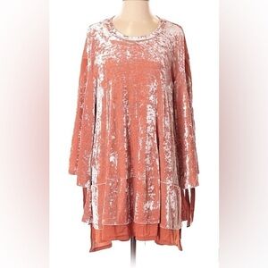 Hot as Hell Coral Velvet Tunic Dress NWT sz Small